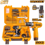 INGCO Cordless 12V Drill & Tool Set
