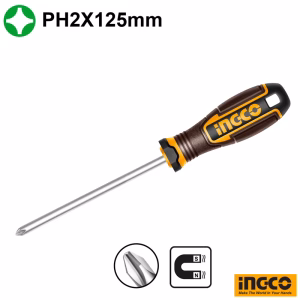 INGCO Stubby Phillips Screwdriver PH2 6mm 125mm