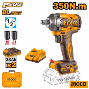 INGCO Cordless Impact Wrench 350Nm (2x battery)