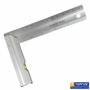 TOPFINE Tri Square with Spirit Level
