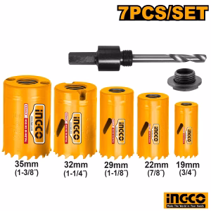INGCO Bi Metal Hole Saw Set 7Pcs