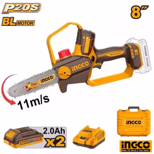 INGCO Cordless Chain Saw 8" (2x Battery)
