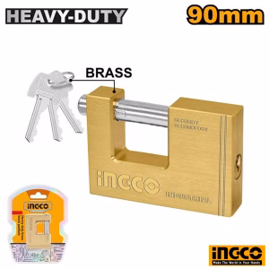 INGCO Heavy Duty Brass Padlock 90mm