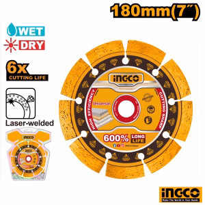 INGCO Diamond Cutting Disc 180mm (7") - Laser Welded