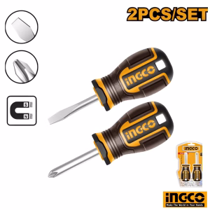 INGCO Stubby 2Pcs Screwdriver Set