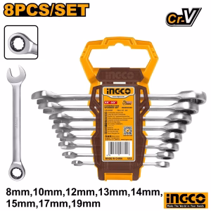 INGCO Ratchet Flexible Spanner 8pcs Set