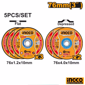 INGCO 5Pcs Cut Off Tool Disc Set - 3"
