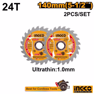 INGCO Ultra Thin TCT Saw Blade 140mm (2Pcs)