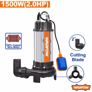 WADFOW Sewage Cutter Blade Submersible Pump 2HP