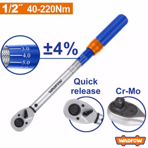 WADFOW Preset Torque Wrench (40-220Nm) - 1/2