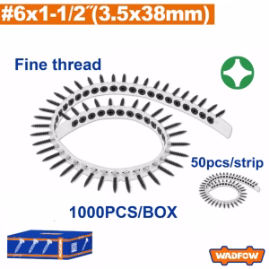 WADFOW Collated Drywall Screw 6x1 1/2" (1000PCs)