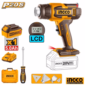 INGCO Cordless Heat Gun (5.0Ah Battery)
