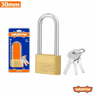 WADFOW Long Shackle Brass Pad Lock 30mm